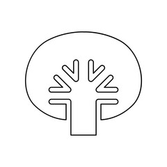 Tree icon in line style
