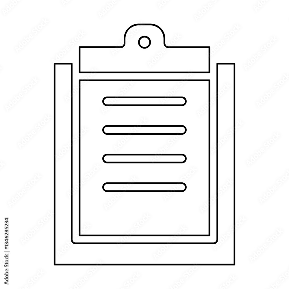 Poster report icon in line style