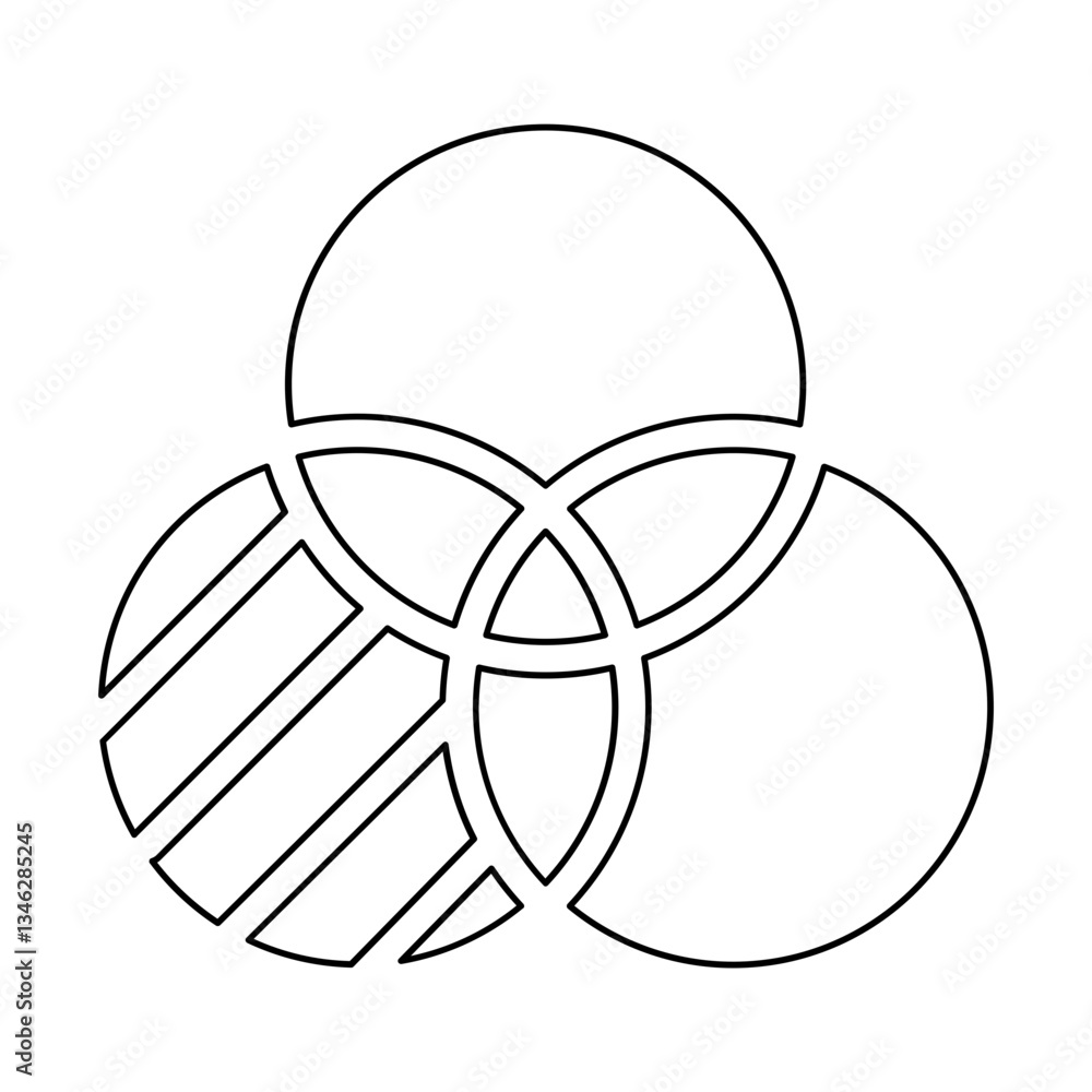 Poster mathematics icon in line style