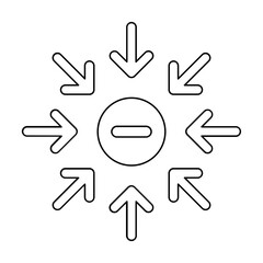 Magnet icon in line style