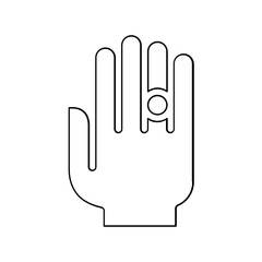Obraz premium Ring icon in line style