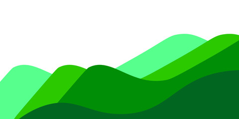 Green volume waves abstract background  nature eco wallpaper or presentation backdrop  abstract. vector illustration