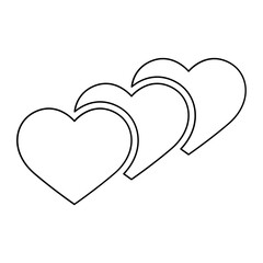 Heart icon in line style