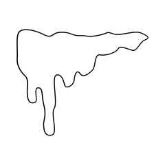 frozen water icon in line style