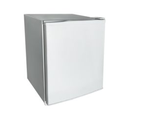 mini fridge for room small size in white transparent background
