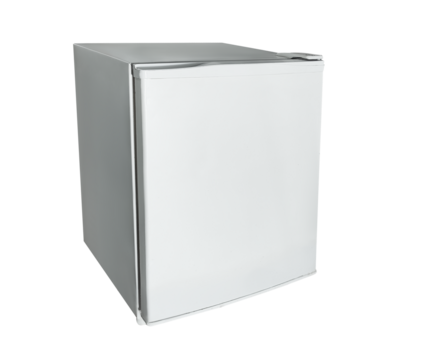 mini fridge for room small size in white transparent background