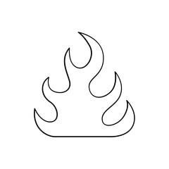 Fire icon in line style