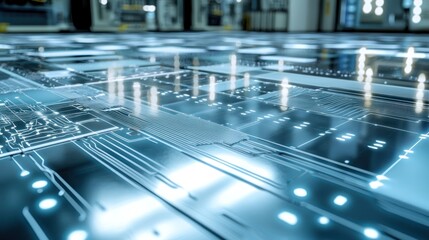 Futuristic Technology: Abstract Circuit Board Surface