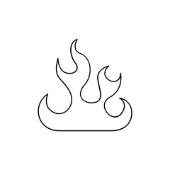 Flame icon in line style