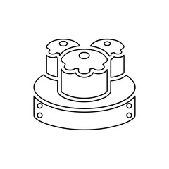 Dumpling icon in line style