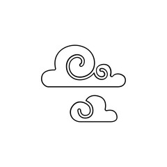 Asian cloud icon in line style