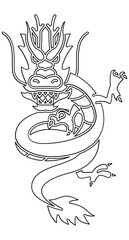 Dragon icon in line style