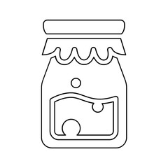Lemon jam icon in line style