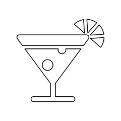 Cocktail icon in line style