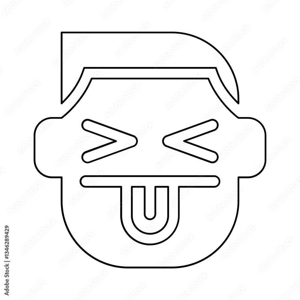 Poster sour icon in line style