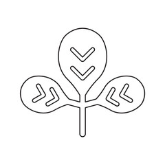 Leaves icon in line style