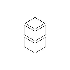 Box icon in line style