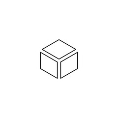 Box icon in line style