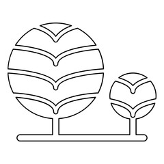 Tree icon in line style