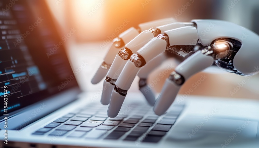 Poster employees utilizing ai powered tools for automation in data entry tasks