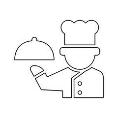 Chef icon in line style