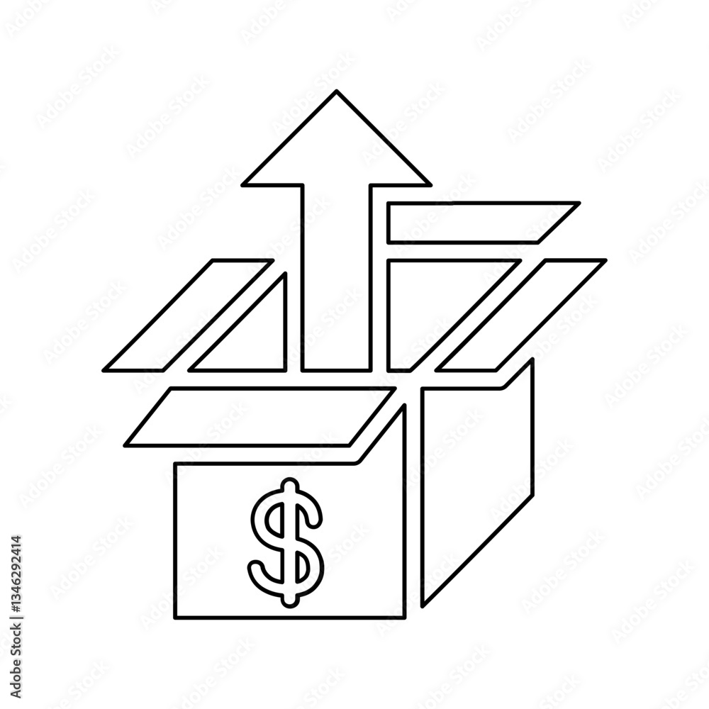 Poster start up icon in line style