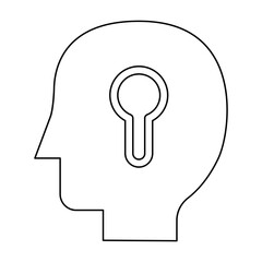 Psychology icon in line style