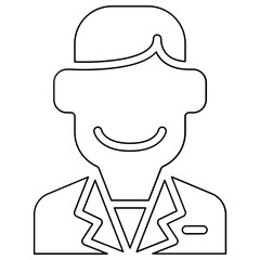 Psychologist icon in line style