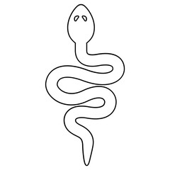 Fototapeta premium Snake icon in line style