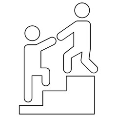 Support icon in line style