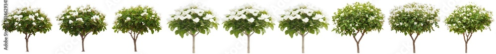 Poster a white background provides a clean backdrop for a bougainvillea bush, accompanied by copy space and