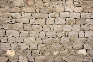 Soil wall of Leh Stok Monastery or Stok Gompa Palace at Leh Ladakh in Jammu and Kashmir, India