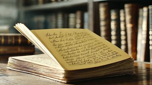 Close-up of a notebook featuring an underlined hypothesis