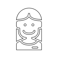 Therapist icon in line style