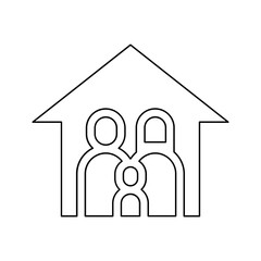Family icon in line style
