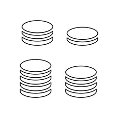 Coin icon in line style