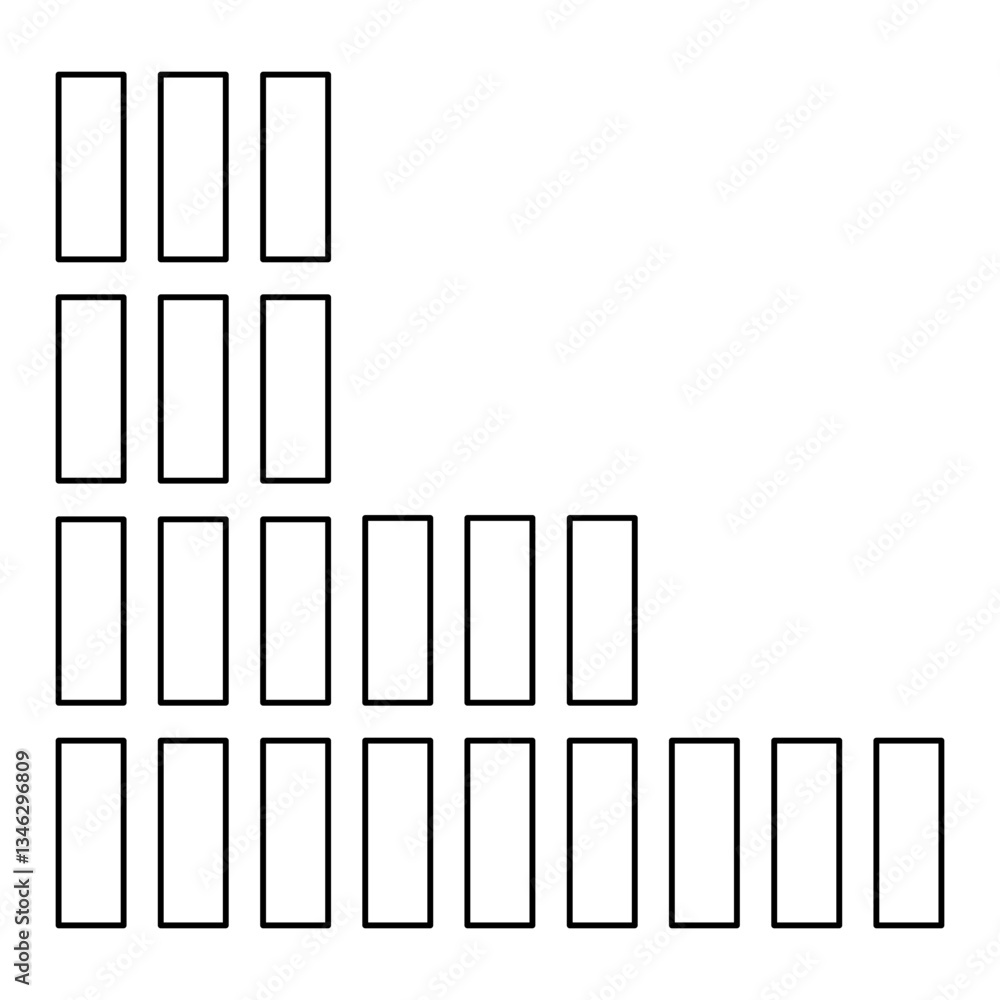 Poster office building icon in line style