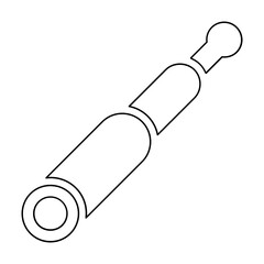 Telescope icon in line style