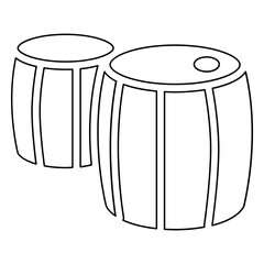 Beer barrel icon in line style