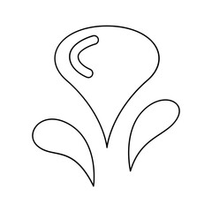 Water icon in line style