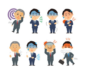 体調不良男性スーツセットSick men in suits. Set