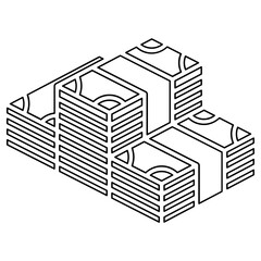 Budget icon in line style