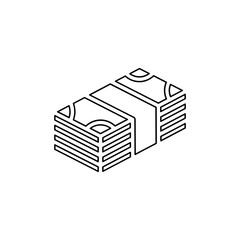 Money icon in line style