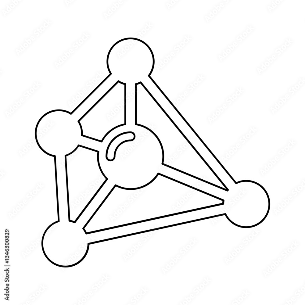 Poster structure icon in line style
