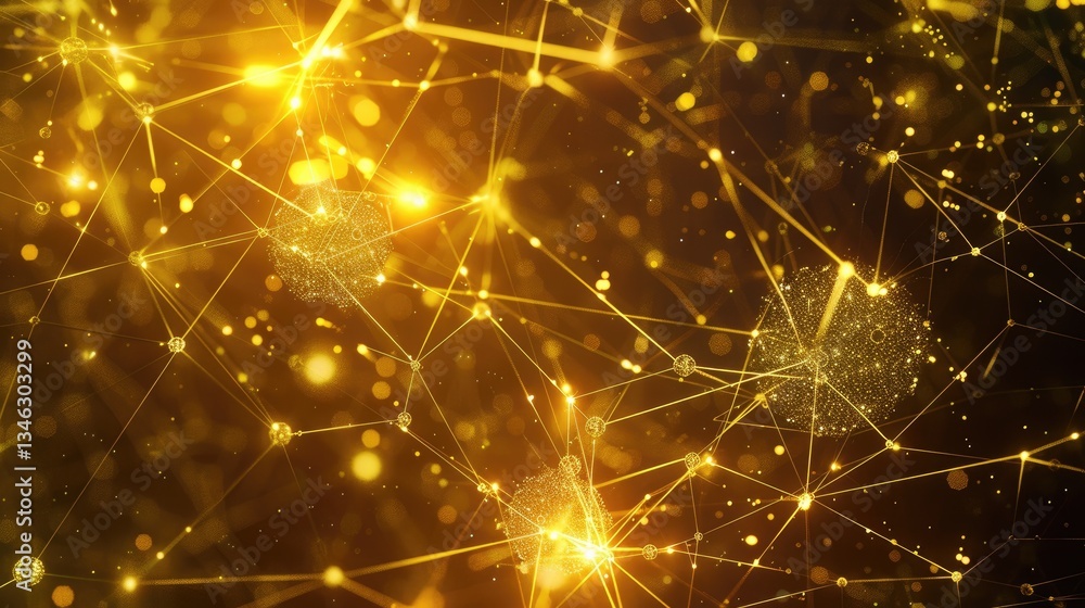 Poster an abstract depiction of ethereal nodes pulsing within a celestial expanse, featuring glowing light 