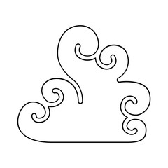 Chinese cloud icon in line style