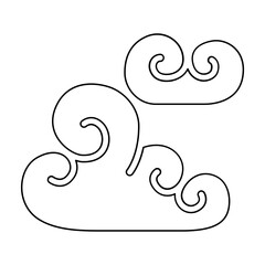 Chinese cloud icon in line style