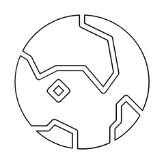 Earth icon in line style