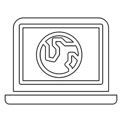 Online icon in line style