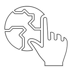 Internet connection icon in line style